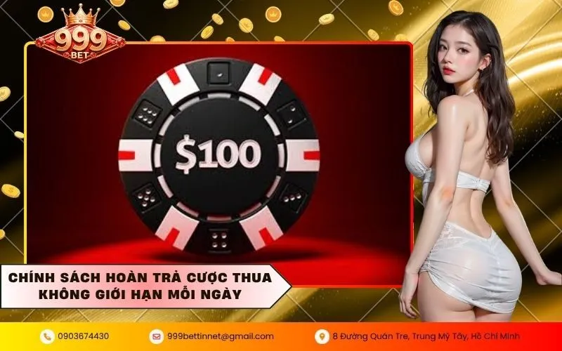 Chính sách hoàn trả cược thua không giới hạn mỗi ngày